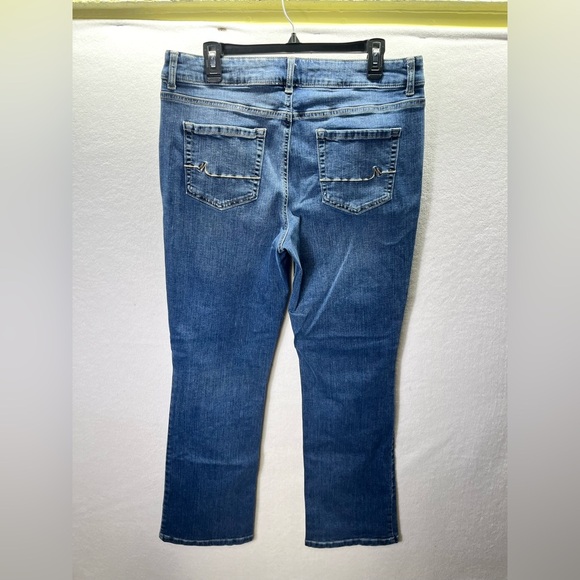 Maurices Mid Rise Straight Leg Jeans Womens 14W Plus Blue Denim Stretch 2529 - Picture 8 of 10